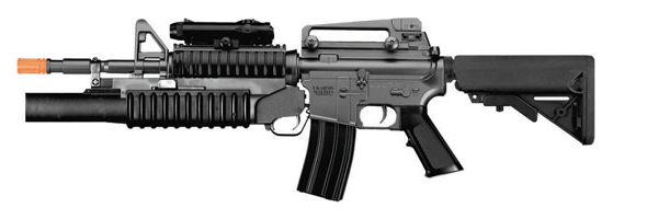 M4 3181 AEG FPS-300 Electric Airsoft Rifle, M203 Spring Grenade Launcher