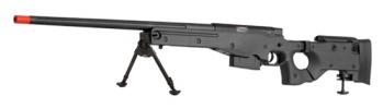 Green Gas Ares AW-338 Black CNC Version Bolt Action Rifle FPS-430 Folding Stock, Bipod Airsoft Gun